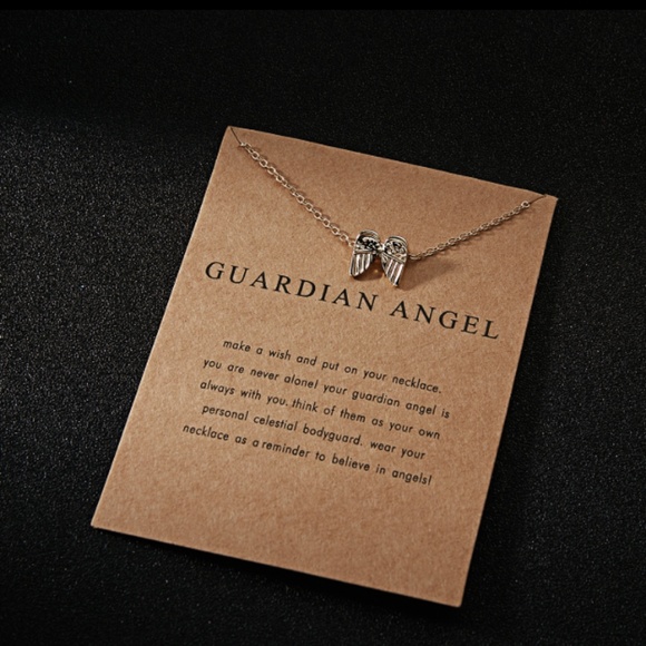 Boho Guardian Angel Layering Gold Charm Necklace - Picture 3 of 8